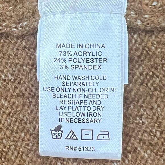 CeCe Fair Isle Funnel Neck Knit Sweater Long Sleeve Size XL Cabincore Gorpcore - Picture 10 of 10